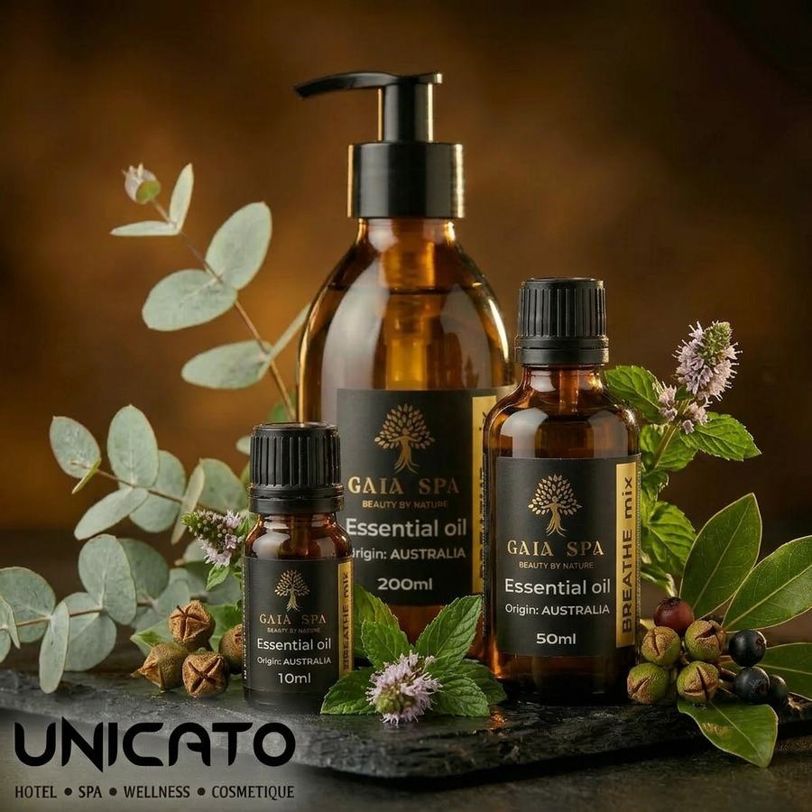 Mješavina eteričnih ulja Lagano disanje GAIA SPA 10 ml, 50 ml i 200 ml