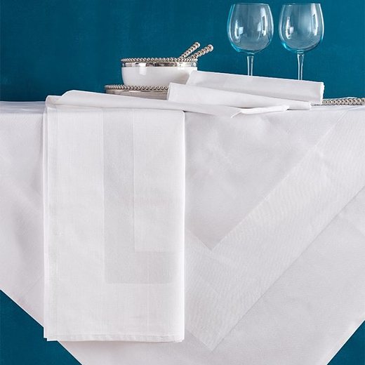 Éttermi textilszalvéta SATIN BAND 53 x 53 cm, fehér