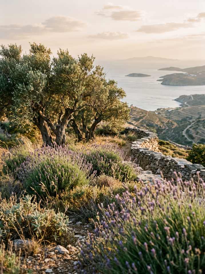 Lavanda i masline na padini