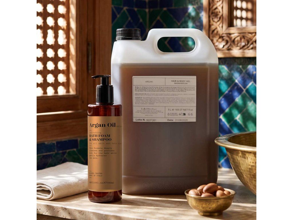 Gel na vlasy a tělo ARGAN OIL extract 5 l
